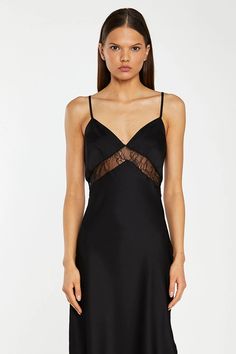 Glamorous Womens Black Lace Trim Cami Midaxi-Dress. Glam up your wardrobe with this elegant cami midaxi-dress. 100% Polyester Imported CK7271 Elegant Mini Dress With Built-in Bra For Night, Elegant Black Slip Dress With Built-in Bra, Black Dress With Built-in Bra For Formal Occasions, Elegant Black Sheer Slip Dress, Fitted Spaghetti Strap Midi Dress For Night, Spaghetti Strap Lace Trim Night Dresses, Night Dresses With Spaghetti Straps And Lace Trim, Evening Midi Slip Dress With Straps, Evening Slip Dress Midi Length With Straps