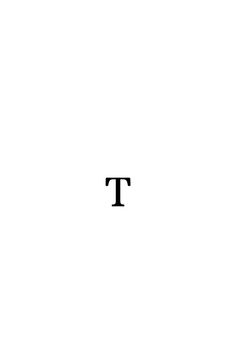 the letters t are black and white against a plain background, with only one letter visible