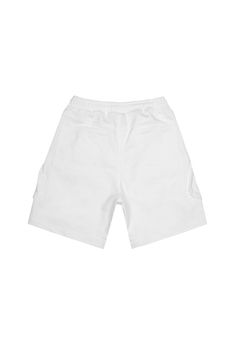 Details Fit: Lounge Color: White 75% Cotton / 23% Polyester / 2% Span Style: KS23155 White Cotton Shorts With Ribbed Waistband, White Casual Athletic Shorts With Side Pockets, Casual White Athletic Shorts With Side Pockets, White Shorts With Ribbed Waistband, White Athletic Shorts With Side Pockets, White Sporty Shorts With Side Pockets, Sporty White Shorts With Side Pockets, White Bottoms With Ribbed Waistband And Short Shape, White Short Bottoms With Ribbed Waistband