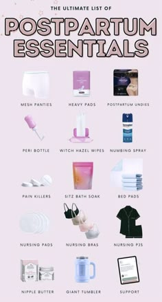 the ultimate list of postpartum essentials