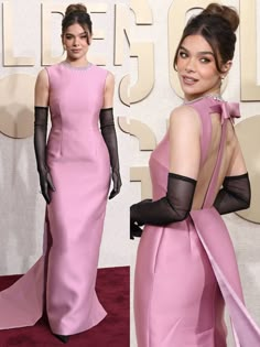 Hailee Steinfeld Golden Globes 2024 in Prada Hailee Steinfeld Golden Globes, Hailee Steinfeld Red Carpet, Actor Life, Pink Universe, Evening Clothes, Marvel Comics Wallpaper, Elegant Attire, Outfits To Try, Marvel Girls