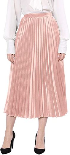 Women's Zip Closure Accordion Pleated Metallic Midi Party Skirt   pink pleated skirts, pink pleated skirt outfit, pink pleated skirt mini, pink pleated skirt outfit casual, pink pleated skirt street style, pink pleated skirt maxi, Pink Pleated skirts for every spring, fall, summer, winter season. I get commissions for purchases made through links in this post. #ad Skirt Street Style, Pleated Skirt Mini, Metallic Midi Skirt, Accordion Skirt, Womens Tulle Skirt