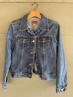 Ladies vintage 90s denim Lawman short jacket. size medium. fits small to medium.  arm pit= 19 length = 19.5 Vintage Christmas Sweaters, 90s Denim, Short Jacket, Sweater Cardigan, Denim Shorts, Christmas Sweaters, Jackets & Coats, Jackets For Women, Clothes For Women