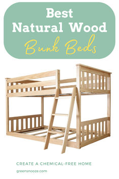 bunk bed, kids room, kids bedroom, sustainable bedroom, natural wood bunk beds