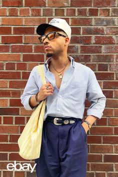 A carousel men’s fall style inspiration. Two men model transitional clothing including button up shirts, cargo pants, denim jeans, and versatile accessories. Statement Belts, Summer Pieces, Levis Vintage Clothing, Transition Outfits, Closet Fashion, Closet Staples, Cooler Weather, Vintage Levis, Autumn Summer