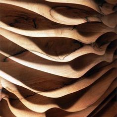 the wooden structure is made up of wavy shapes