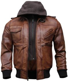 PRICES MAY VARY. Men's black / brown hoodie leather bomber jacket : Crafted from ultra soft 100% sheepskin leather The jacket features side pockets for warming hands up, two decorated zippered pockets and one flap pocket on the chest. 100% polyester comfortable quilted lining with a concealed zip that attaches detachable Zipper drawstring hood - can be worn as a standing collar biker leather jacket Artistry leather jackets ensure the three step verification of Quality, Durability and Affordabili Texas Outfits, Men Leather Jacket, Stylish Leather Jacket, Lambskin Jacket, Leather Jacket With Hood, Lambskin Leather Jacket, Brick Lane, Men's Leather Jacket, Neue Outfits