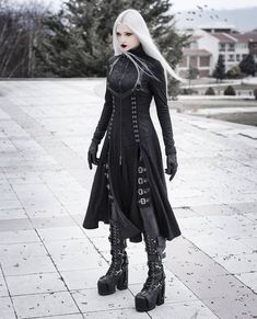 Coat Reference, Anastasia Eg, Styl Goth, Pants Reference, Army Outfit, Modern Goth, Dark Punk, Goth Model