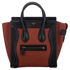 Celine brand new bicolor. micro luggage bag. Comes with original dust cover. Store retail $3150 plus tax. Luxury Leather Luggage, Rectangular Brown Luggage For Shopping, Celine Brand, Celine Luggage, Celine Luggage Bag, Luggage Bag, Dust Cover, Fashion Handbags, Travel Bags