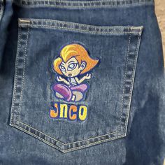 Vintage JNCO Jeans Flaunt Classix Denim Wide Leg Flare Bell Bottoms 1990s Juniors Size 15 #y2kfashion Painting On Jeans Ideas, Painting On Jeans, Jeans Ideas, Jnco Jeans, Denim Wide Leg, Painted Jeans, Wide Leg Denim, Y2k Fashion, Bell Bottoms