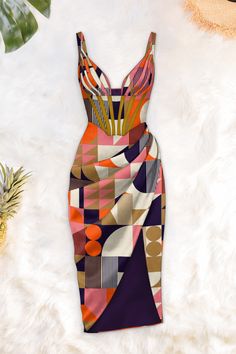 Averie Draped Midi Dress, Monsieur Madame, Art Deco Print, International Clothing, Draped Midi Dresses, Quality Fashion, Fancy Dresses, New Me, Fashion Styles