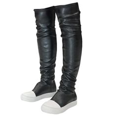 PRICES MAY VARY. Heel approximately 0.78 inches. Platform approximately 0.78 inches. The thigh high boots are made of vegan-friendly PU leather with soft lining, very comfortable. Soft padded insole and anti-skid rubber sole, comfortable. Easy to pull on and take off the boots. Suitable for many occasions, work, nightclub, wedding, party, shopping and vacation. How To Wear Thigh High Boots, Nightclub Wedding, Thigh Boot, Black Boots Women, Boots Women, Shoe Store, Thigh High Boots, Thigh High, Over The Knee Boots