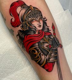 knight girl for leg Medieval Tattoos, Tattoo Mujer, Fantasy Tattoo, Becoming A Tattoo Artist, Knight Tattoo, Armor Tattoo, Traditional Style Tattoo, Traditional Tattoo Sleeve, Fantasy Tattoos