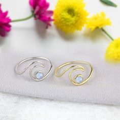 Sea Wave Ring | Minimalist Ring | Moonstone Wave Ring | Encourage Ring | Birthday Gift | Best Friend Gift | Mother's Day Gift | Ocean ring Increase your ring collection with special touches, like this dainty ring perfect for sea and surf lovers. Wear it alone for a minimalist look or stack it together with other stacking rings during summer season. Made in gold plated 18 carat 925 sterling silver this wave ring is perfect to wear with your daily outfits. Hypo-allergenic, lightweight and minimali Adjustable Minimalist Moonstone Ring As Gift, Minimalist Adjustable Moonstone Ring As Gift, Minimalist Adjustable Moonstone Ring For Gift, Adjustable Moonstone Stackable Rings As Gift, Adjustable Stackable Moonstone Open Ring, Adjustable Moonstone Open Ring Birthstone, Adjustable Open Moonstone Birthstone Ring, Adjustable Stackable Open Moonstone Ring, Minimalist Adjustable Gemstone Midi Rings