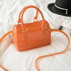 Orange Jelly Purse Cute Cross-body Bags for $49.99 | Baginning Orange Jelly, Jelly Purse, Orange Purse, Clear Purses, Jelly Bag, Beach Date, Purse Cute, Popular Handbags, Favorite Handbags