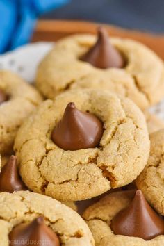 cookies with chocolate chips on a plate