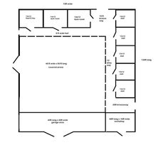 the floor plan for an office building with two separate rooms and one large room on each side