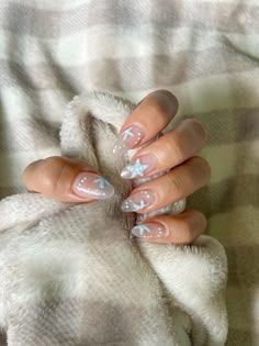 Summer nail inspo coastal vibes Costal Nail Designs, Coastal Girl Nails, Costal Grandaughter Nails, Costal Nails Almond, Beach Christmas Nails, Christmas Beach Nails, Costal Granddaughter Nails, Coastal Cowgirl Nails, Coastal Granddaughter Nails