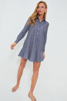 Indigo Stripe Callahan Shirt Dress | Tuckernuck Plus And Minus, Cocktail Attire, Dinner With Friends, Spring Trends, Weekend Wear, Style Spring, The Navy, Office Fashion, Spring 2024