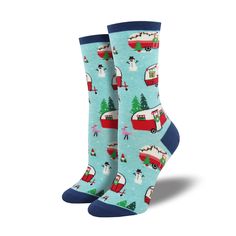 Christmas Campers Socks by Socksmith are the perfect gift for that socks lover in your life. These christmas themed womens crew socks come in multiple color Options and fit U.S. women's shoe size 5-10.5. Made of 63% Cotton, 34% Nylon, 3% Spandex for comfort and durability. A pair of these cool Christmas novelty Socks will certainly give any wardrobe an instant upgrade. Machine Wash Cold With Like Colors. Do Not Bleach. Tumble Dry Low Heat. Fall Dollhouse, Bbq Cookout, Food Fall, Grill Food, Ladies Socks, Counter Top Accessories, House Backyard, Women Crew Socks, Class Gift