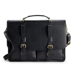 Carry your essentials in style with this AmeriLeather Heritage leather briefcase bag. How do you accessorize? Check out our ACCESSORIES GUIDE for essential tips to elevate your style with must-have accessories.DETAILS 16.5"L x 12"H x 4.75"W Handle: 2'' drop Shoulder strap: up to 44" long Removable/adjustable shoulder strap Snap closure Interior: 2 zip pockets, 3 card slots Exterior: 3 card slots, 2 slip pockets, pen holder and snap pocket Water repellentCONSTRUCTION & CARE Exterior: leather Lini Leather Travel Satchel Rectangular Shape, Leather Travel Satchel Rectangular Case, Classic Faux Leather Satchel Shoulder Bag, Classic Faux Leather Satchel Bag, Black Satchel Briefcase, Faux Leather Satchel Bag For Work, Business Laptop Bag In Faux Leather, Classic Faux Leather Satchel, Business Laptop Bag With Faux Leather