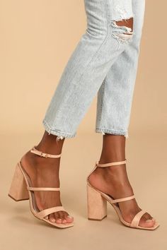 On-Trend Vegan Women's Shoes | Faux Leather Shoes - Lulus Casual Beach Heels, Nude Bridesmaid Shoes, Wedding Bridesmaid Shoes, Nude Block Heels, Gold Or Silver Jewelry, Graduation Shoes, Vegan Shoes Women, Trendy Block Heels, Neutral Shoes