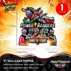 an advertisement for power rangers dino fury