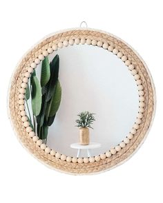 PRICES MAY VARY. ★【Exquisite Wall Decorative Mirror】This boho mirror is a great decorative wall art. it's very cute, the unique woven texture and wooden beads bring elegance and warmth. It can match all style of interior home decor, bring a calm space and homey vibe. ★【Elegant Boho Style】The design of wall mirror base on the element of boho style, bringing a bohemian folk, rustic and vintage style to your walls. It can be placed alone also goes great with rattan mirrors and other macrame decorat Coastal Boho Wall Decor, Farmhouse Mirror Living Room, Round Mirror Bedroom, Boho Nursery Wall Decor, Kitchen Sunroom, Boho Bedroom Wall Decor, Bohemian Mirror, Calm Space, Boho Mirror