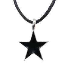 IF YOU REQUIRE A LARGER QUANTITY THAN IS SHOWING PLEASE CONTACT US WE MAY BE ABLE TO ACCOMMODATE YOU *   925 Sterling Silver Star Pendant choose from a red or black enamel star *   Handmade in our Devon workshop in the UK *   Made from .925 solid sterling silver *   Supplied on a black cord    We do have silver chains available should you prefer to add to your order Black Star-shaped Sterling Silver Necklace, Black Star Charm Jewelry, Black Star Necklace For Gift, Black Star Charm Pendant Jewelry, Symbolic Black Star Of David Jewelry, Black Sterling Silver Star Necklace, Black Adjustable Necklace With Star Charm, Adjustable Black Necklace With Star Charm, Handmade Black Star Necklace