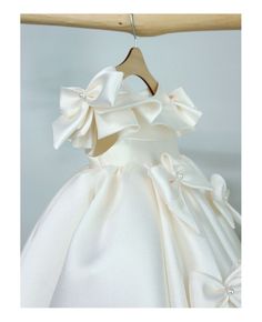 Get 10% off now! Buy elegant satin flower girl dress with bow knot at cheap price online. Free stable shipping and pro custom service since 2009. Satin Princess Dress For Dress-up, Elegant Cream Princess Dress For Bridesmaid, Elegant Princess Wedding Dress With Bow Tie Back, Elegant Wedding Princess Dress With Bow Tie Back, Satin Ruffle Dresses For Baptism, Elegant Satin Baptism Dress For Party, Princess Style Satin Dress With Bow, Satin Princess Dress With Satin Bow, Elegant Satin Princess Dress For Pageant