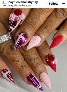 Redbull Nails, Summer Vacay Nails, Pretty Nails Design, V Day Nails, Practice Nails, Vacay Nails, Valentines Nail Art, Nail Art Short, Fly Nails