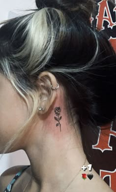 Small Neck Tattoos, Girl Neck Tattoos, 16 Tattoo, Neck Tattoos Women, Dope Tattoos For Women, Stylist Tattoos