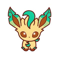 an image of a cute little animal with big ears and wings on it's head