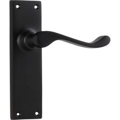 a black door handle on a white background