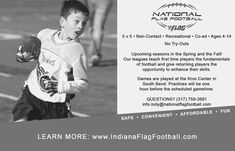 an ad for the national football league featuring a young boy running with a ball in his hand