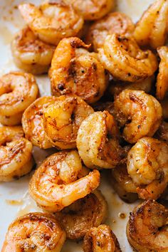 the cooked shrimp is ready to be eaten