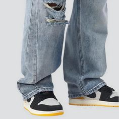 Elevate your style with our grunge-inspired, baggy men's high-waist jeans from the 2023 Summer Collection. These jeans are a must-have for any fashion-forward wardrobe, offering a modern twist on classic 90s flairs.Distinctive Features: Grunge Style: Embrace the rebellious nature of the grunge movement with these edgy jeans. Baggy Fit: Patterned for comfort and style, these jeans feature a relaxed, loose fit that exudes effortless cool. Distressed Details: The distressed accents give these jeans