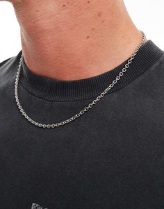 Accessories by ASOS DESIGN It's the details for us... Fine chain Adjustable length Lobster clasp You can shower, swim and work out with me Chains Necklace For Men, Silver Necklaces For Men, Necklace Men’s, Men’s Chains, Men’s Necklaces, Boy Jewelry, Flat Chain Necklace, Chain Necklace Men, Mens Chain