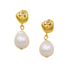 Earring Details: 18K Gold Vermeil Post. Real Baroque Pearl Handmade and Designed in USA Functions Pearl The stone of wealth. It brings wealth, health, happiness, and good lucks. Classic Pear-shaped Gold Earrings, Elegant Gold Nugget Earrings, Gold Teardrop Pearl Drop Clip-on Earrings, Handmade Yellow Gold Plated Pearl Earrings, Gold Nugget Earrings As Gift, High Luster Drop Pearl Earrings For Gift, Gold Teardrop Pearl Earrings As A Gift, Gold Teardrop Pearl Earrings For Gift, Classic Gold Dangle Pearl Earrings