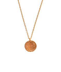 St Christopher Necklace | 24 kt Gold Plated | Alighieri Jewellery Elegant Handmade Coin Necklace, Handmade Elegant Coin Necklace, Elegant Medallion Coin Necklace With Vintage Charm, Vintage Yellow Gold Round Pendant Coin Necklace, Vintage Yellow Gold Coin Necklace With Round Pendant, Classic Engraved Medallion Coin Necklace, Luxury Engraved Coin Necklace, Bronze Medallion Necklace With Coin Pendant, Brass Coin Necklace With Vintage Charm