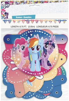 an assortment of pony stickers with different colors and designs on them, including pink, blue