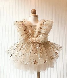 Gold Tulle Princess Dress For Birthday, Gold Baby Dress First Birthdays, Gold Tutu Dress With Sequins For Dress-up, Gold Toddler Dress, Gold Princess Dress Kid, First Birthday Dress, Baby Girls Dresses, First Birthday Dresses, Dress Tulle