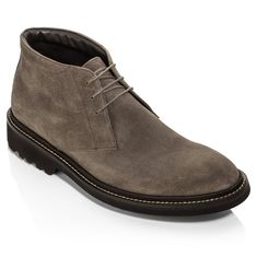 A chukka boot of distinction.  The style quotient is elevated by the welting detail and the padded collar.  Pair these with our Taupe Suede Belt.        * Crafted from Italian calf suede      * Air injected rubber lug sole for lightness �     * Comfortable round toe last Formal Belts, Suede Chukka Boots, Suede Chukkas, Formal Accessories, Desert Boot, Suede Belt, Shoe Tree, Desert Boots, Boot Bag