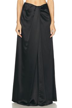 100% silk.  Made in China.  Dry clean only.  Fully lined.  Hidden back zipper closure.  Satin fabric.  .  .  .  .  .  .  .  .  .  . Elegant Silk Bottoms With Satin Finish, Elegant Silk Satin Bottoms, Satin Lined Skirt Bottoms For Evening, Elegant Long Skirt With Pleated Back, Elegant Long Skirt Bottoms With Pleated Back, Lined Satin Skirt For Evening, Elegant Satin Finish Maxi Skirt, Silk Evening Maxi Skirt With Lined Skirt, Silk Lined Maxi Skirt For Evening