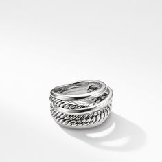 Sterling silver • • Ring, 8-15mm wide Timeless White Gold Sterling Silver Dome Ring, Timeless White Gold Dome Ring In Sterling Silver, Classic White Gold Stackable Rings With Wide Band, Classic White Gold Wide Band Stackable Rings, Classic White Gold Stackable Wide Band Rings, White Gold Sterling Silver Stackable Rings With Thick Band, Timeless White Gold Ring With Thick Band, Stackable Thick Band Rings In Sterling Silver, White Gold Stackable Rings With Polished Finish