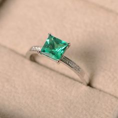 Promise Ring Emerald With Brilliant Princess Cut, Promise Ring With Princess Cut Brilliant Emerald, Princess Cut Brilliant Emerald Ring For Promise, Elegant Princess Cut Emerald Promise Ring, Elegant Princess Cut Emerald Ring For Promise, Princess Cut Emerald Jewelry, Princess Cut Emerald Promise Ring With Center Stone, Promise Princess Cut Emerald Ring With Center Stone, Emerald Princess Cut Promise Jewelry