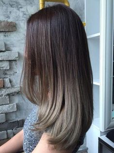 Brown Ombre Hair Color, Straightening Hair, Grey Ombre Hair, Straight Hairstyles Medium, Short Ombre Hair, Hair Color Chocolate, Brown Ombre Hair, Layered Hairstyles, Haircut Styles