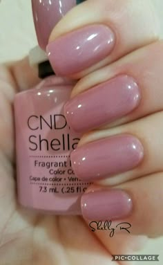 CND gel Fragrant Freesia 01/14/17 Trugel base and top. Easy removal Cnd Shellac Colors 2023, Cnd Shellac Nails, Gel Nails Long, Shellac Nail Art