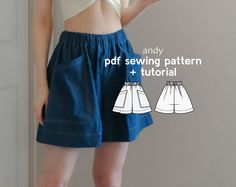 a woman wearing a skirt and top sewing pattern