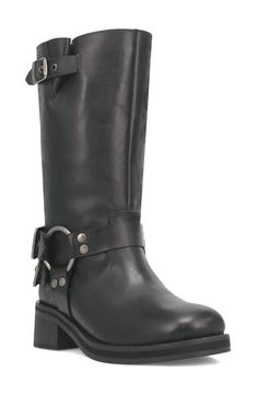 Dingo Harlee Moto Boot (Women) | Nordstrom Moto Chic, Women's Leather Boots, Closet Goals, Leather Boots Women, Biker Boots, Mid Calf Boots, Moto Boots, Black Fits, Mid Calf